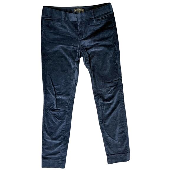 Banana Republic Navy Blue Velvet Skinny Trousers Pants Coin Pocket Jeans size 0 - Picture 1 of 9
